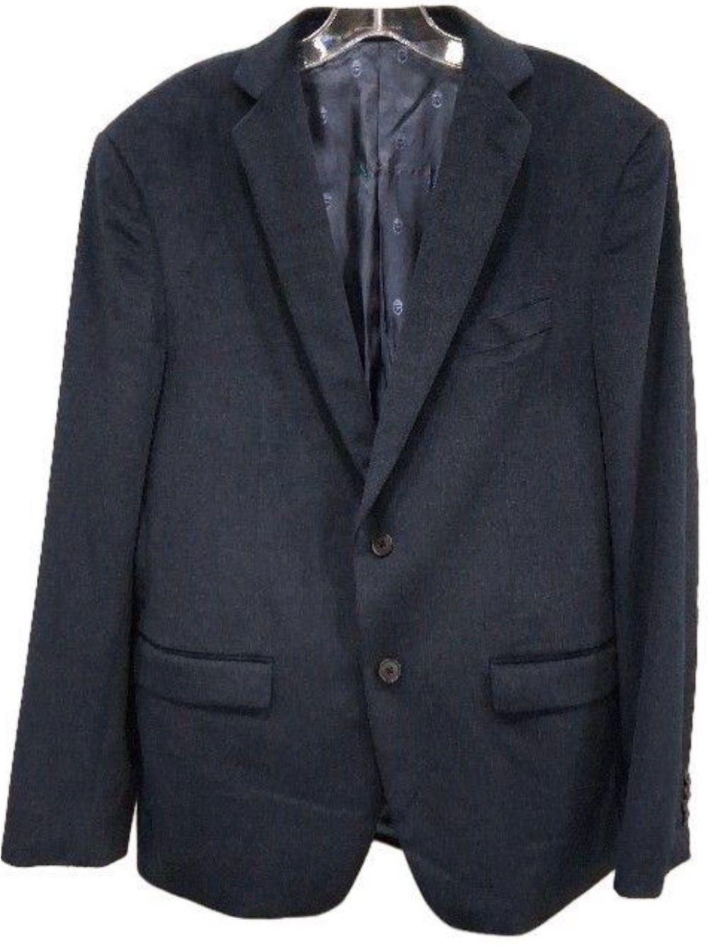 John Varvatos USA Mens Bedford-JN Blazer Navy Blue Two Button Sport Coat 42R